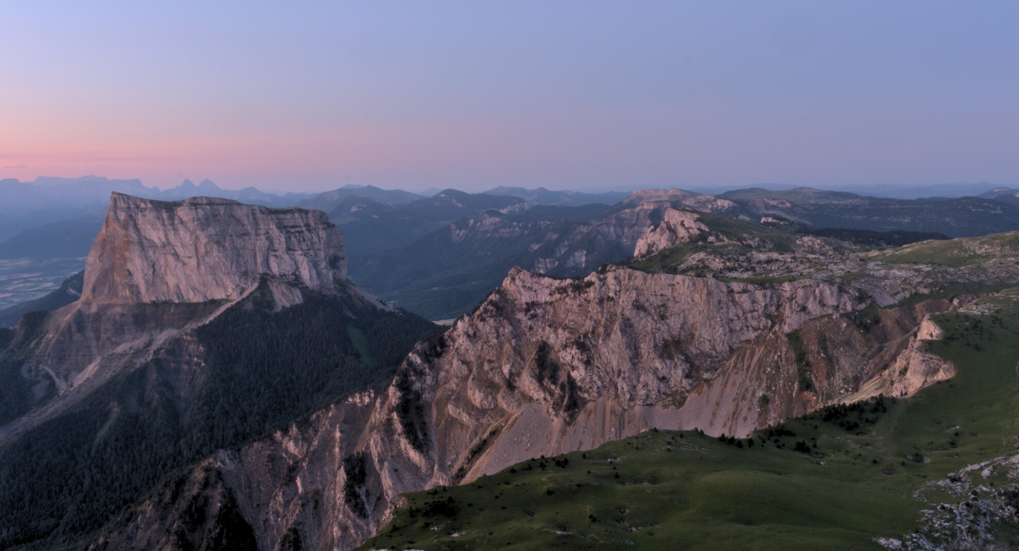 Mont Aiguille from the Grand Veymont